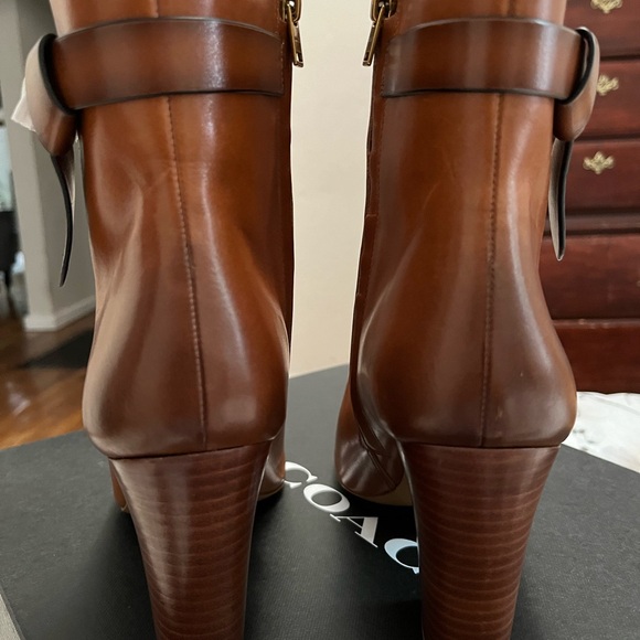 NWT- COACH Teri Leather Bootie. Light Saddle. Size 10 - Picture 5 of 11